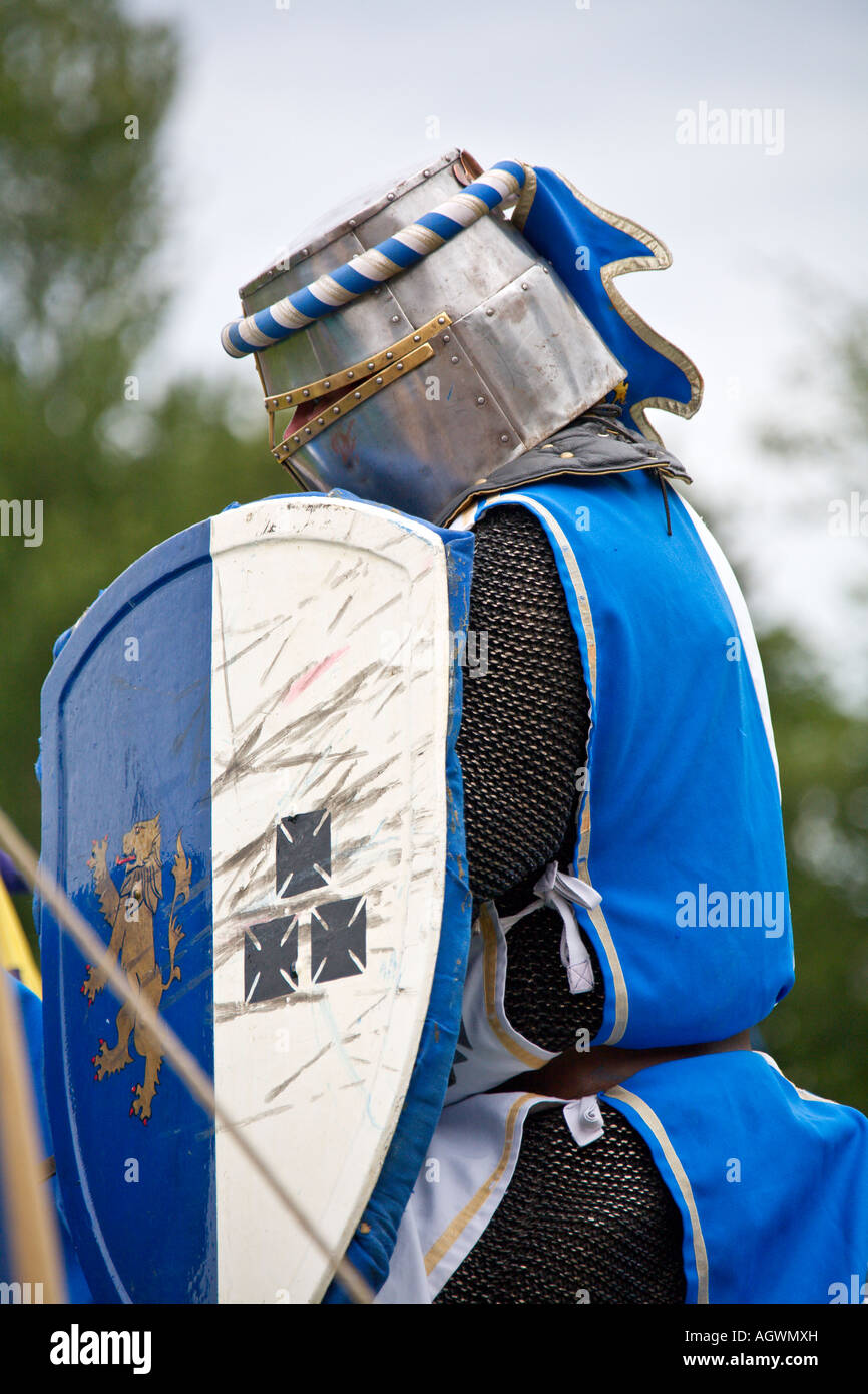 Knight With Helmet And Shield High Resolution Stock Photography and