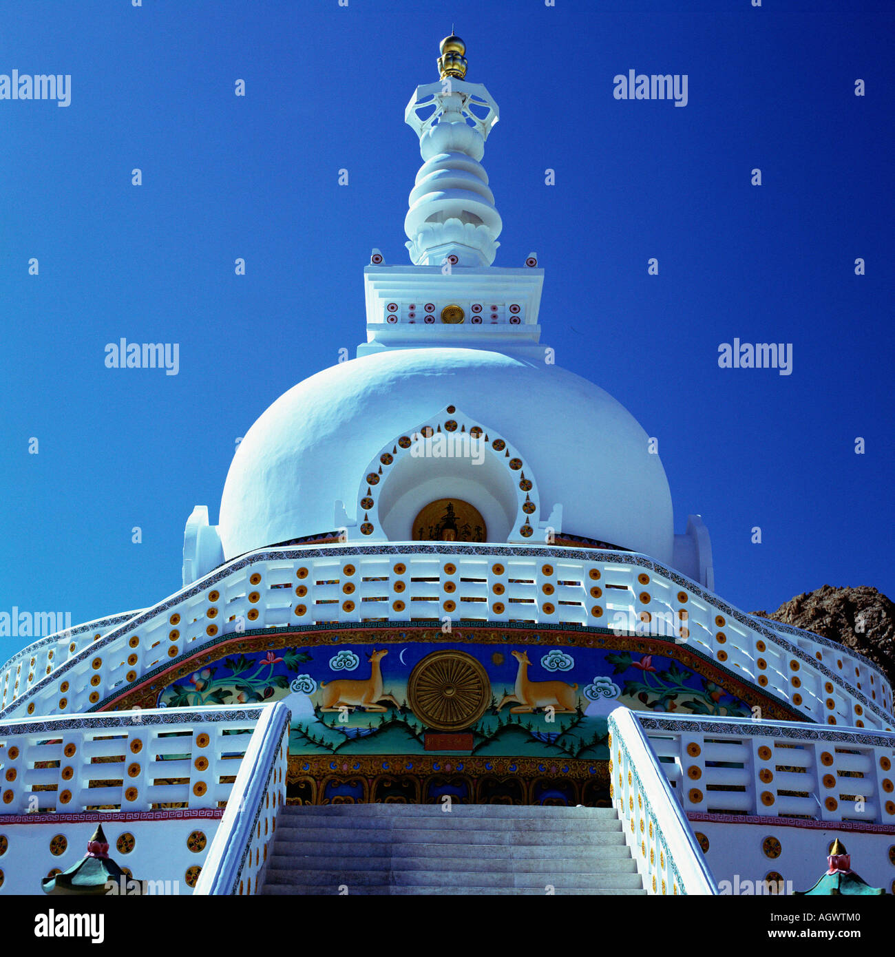 Peace Stupa / Shanti Stupa / Friedensstupa Stock Photo