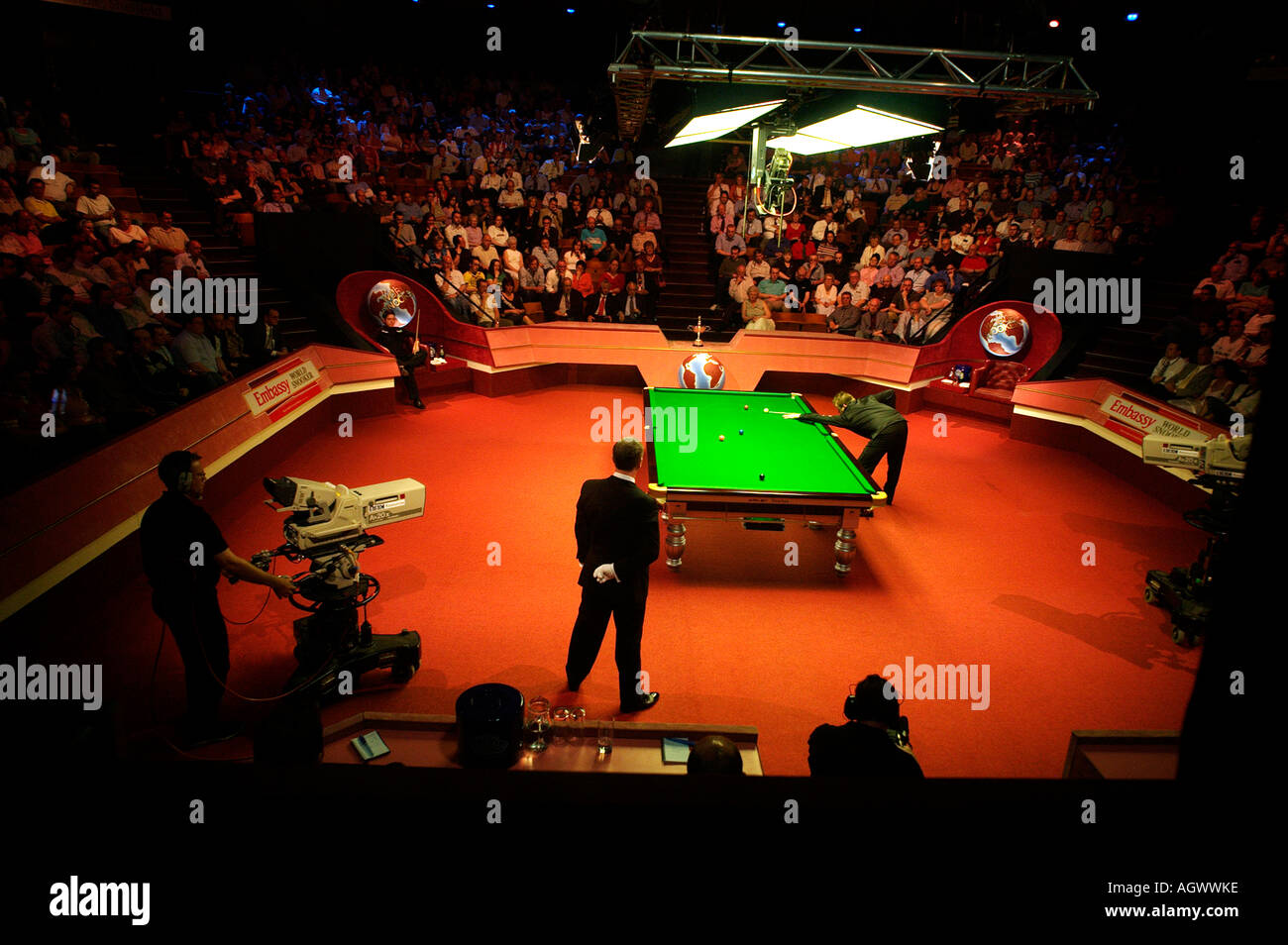 The Crucible Theatre, during The World Snooker Championships final Stock Photo
