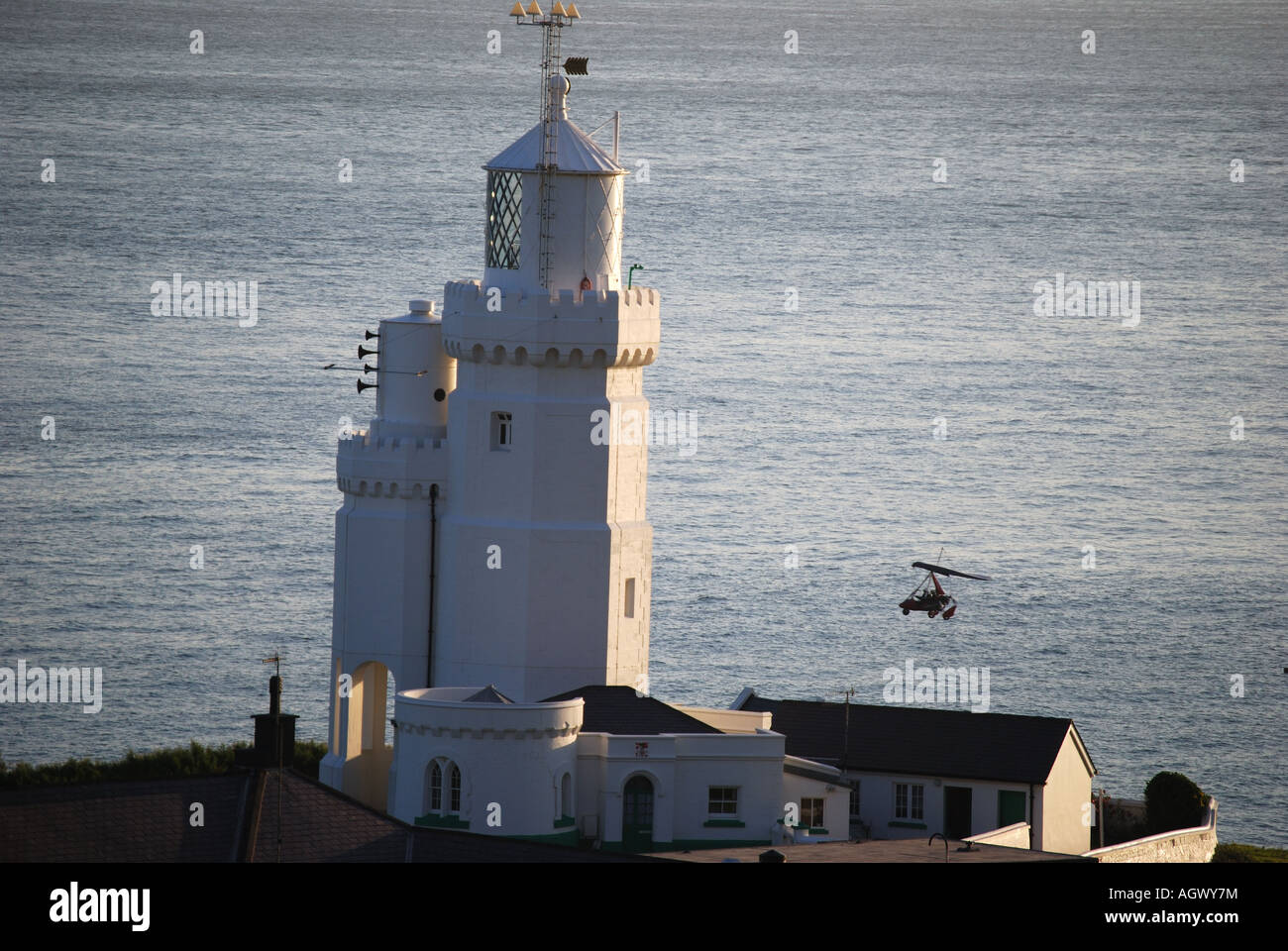 Isle of wight england near niton flying solo flight island hires stock