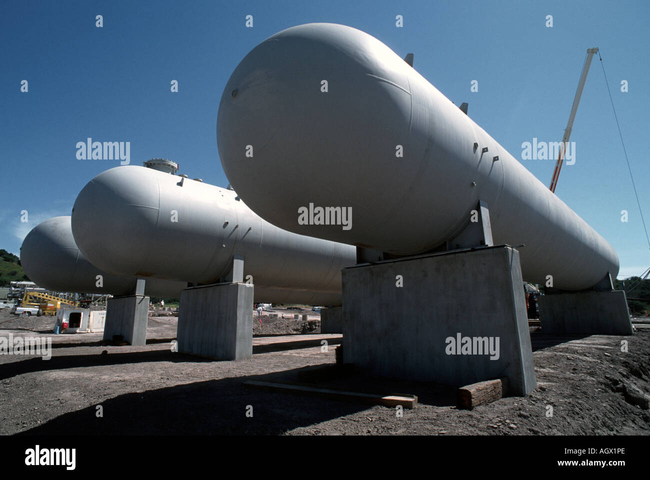 Natural gas tanks Stock Photo Alamy