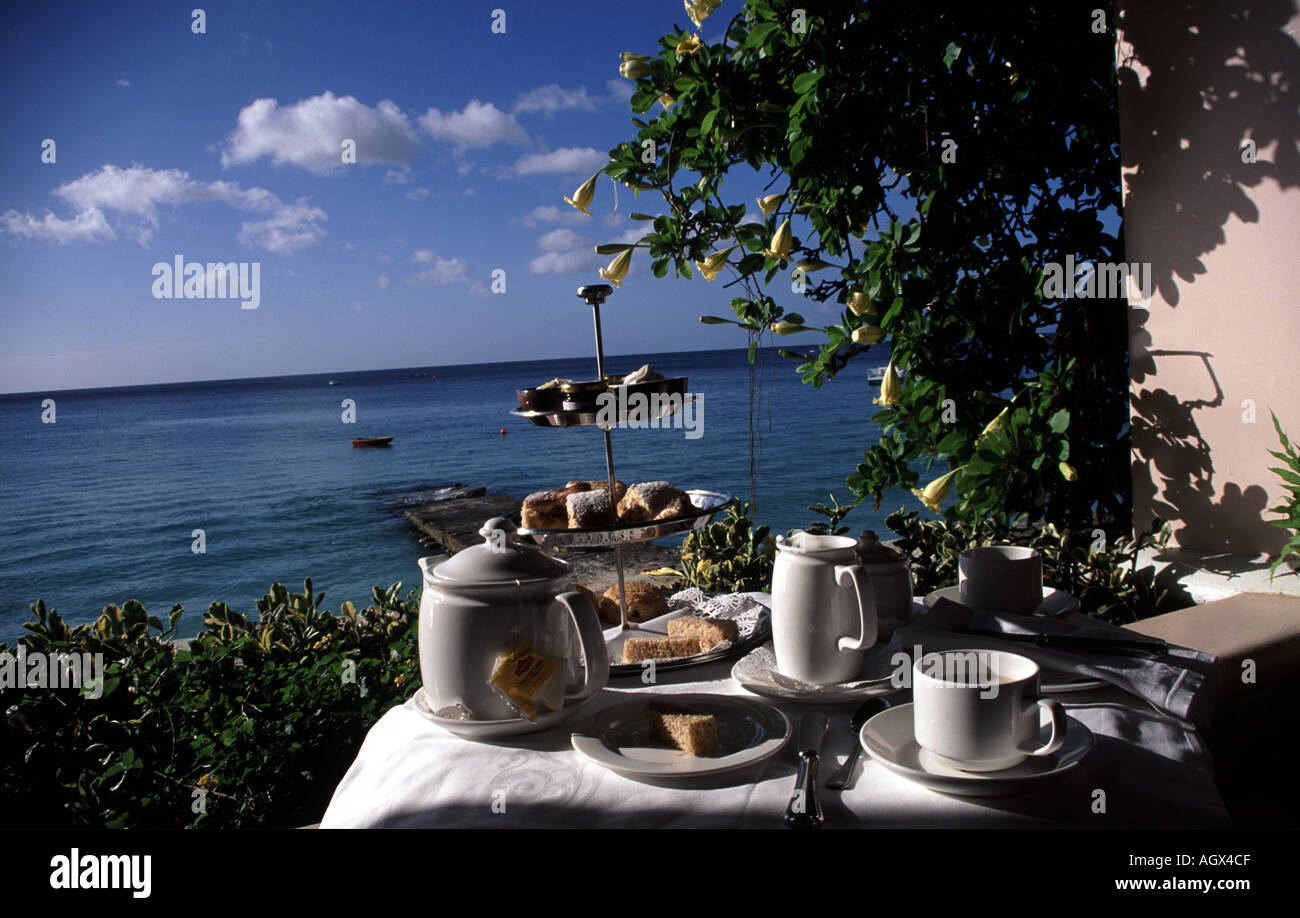 Afternoon tea at Fairmont Royal Pavilion West Coast Barbados Stock ...
