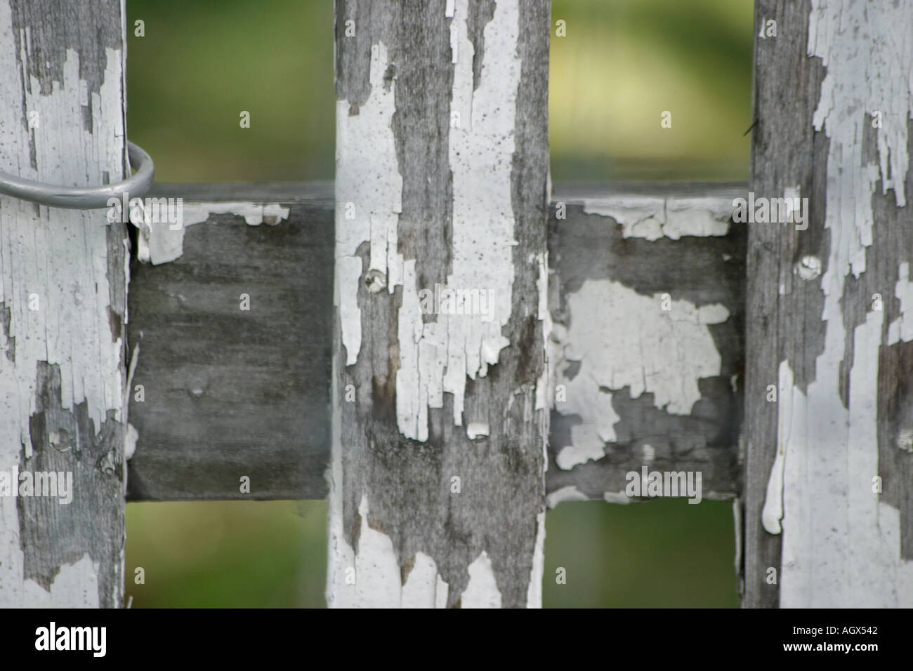 Old Fence With Peeling White Paint Close Up Stock Photo Alamy
