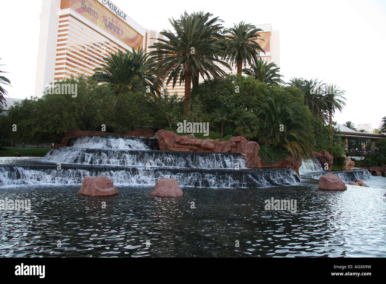 USA Nevada Las Vegas Waterfall at the mirage hotel Stock Photo - Alamy