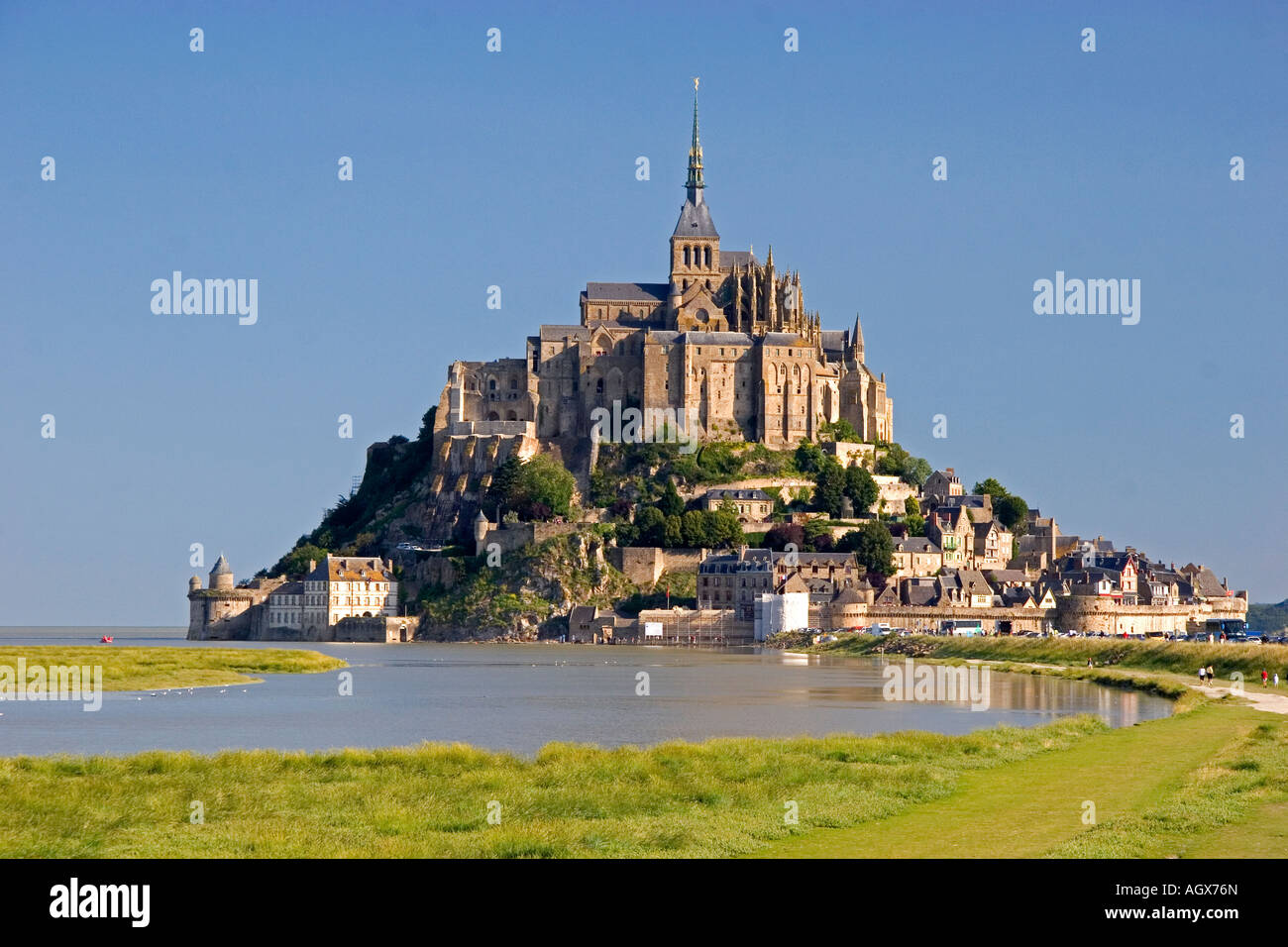 Le Mont Saint Michel in the region of Basse Normandie France Stock Photo