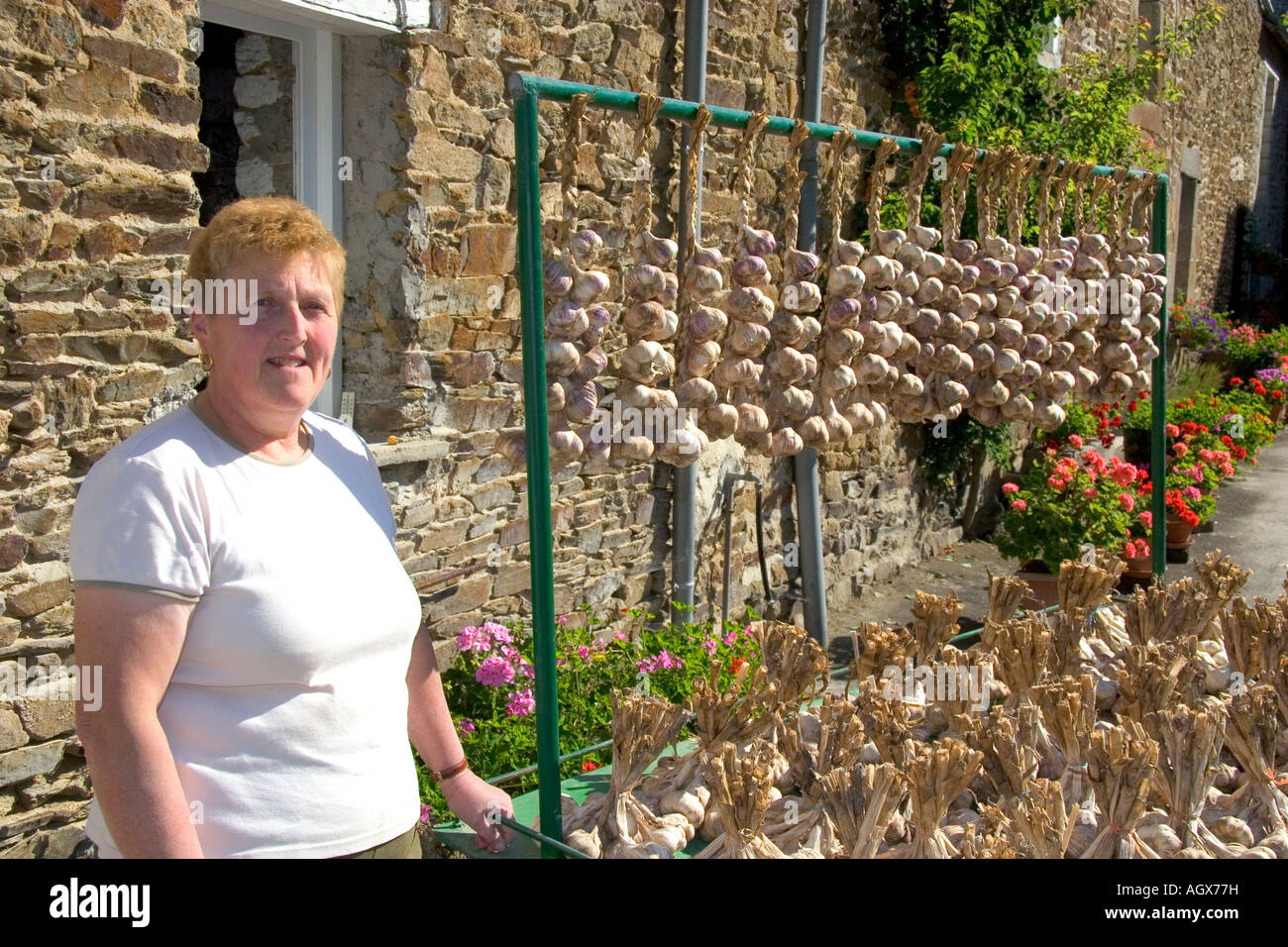 French woman selling garlic saint hires stock photography and images