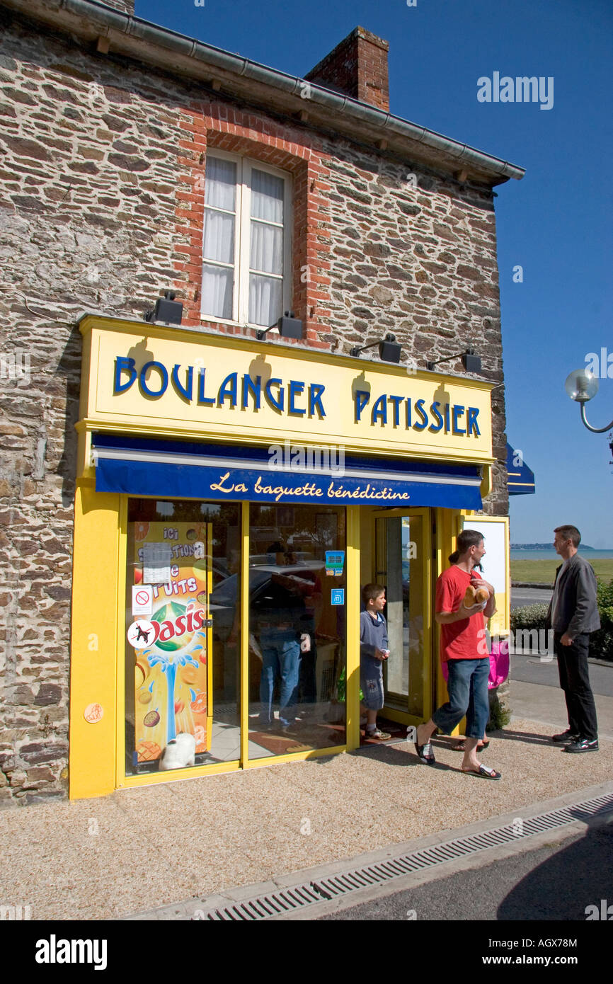 Boulanger Patissier at Saint Martin du Vivier in the region of Haute Normandie France Stock Photo