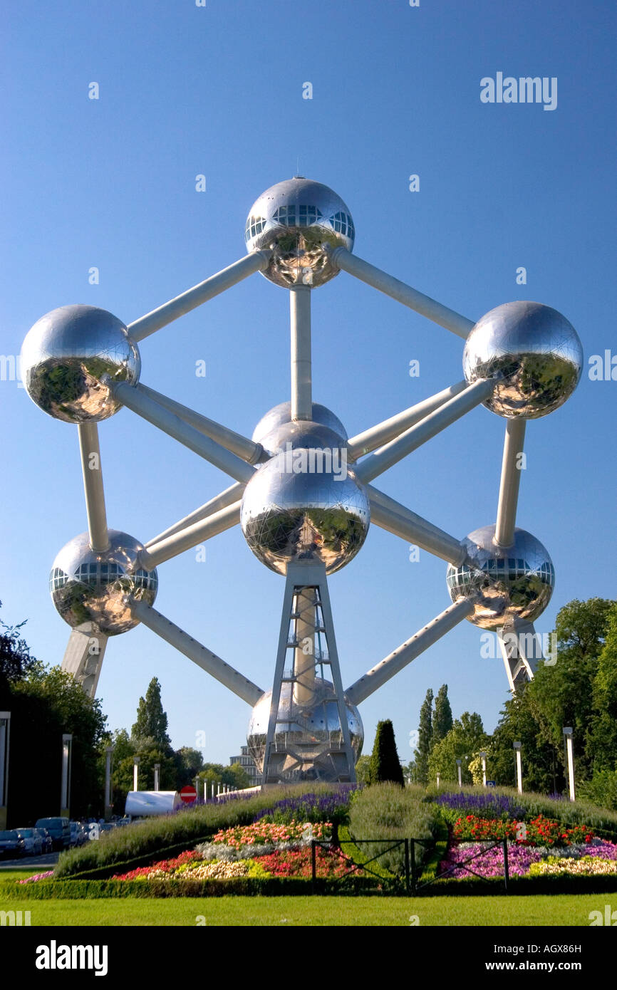 The Atomium monument at Brussels Belgium Stock Photo Alamy