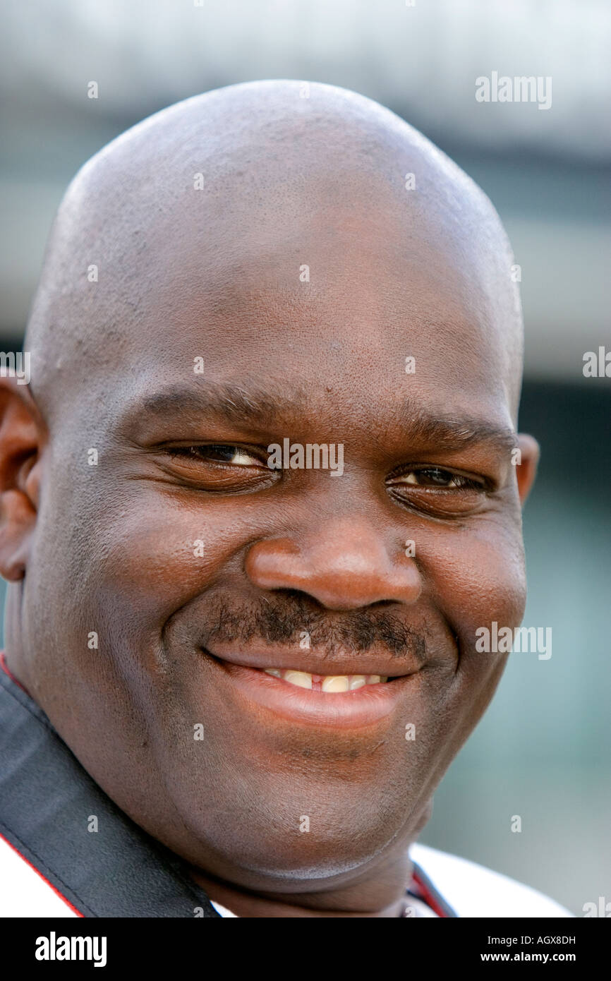 Portrait of an African man at the Schiphol Airport in Amsterdam Netherlands Stock Photo