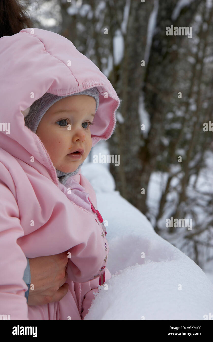 baby with winter clothes Stock Photo Alamy