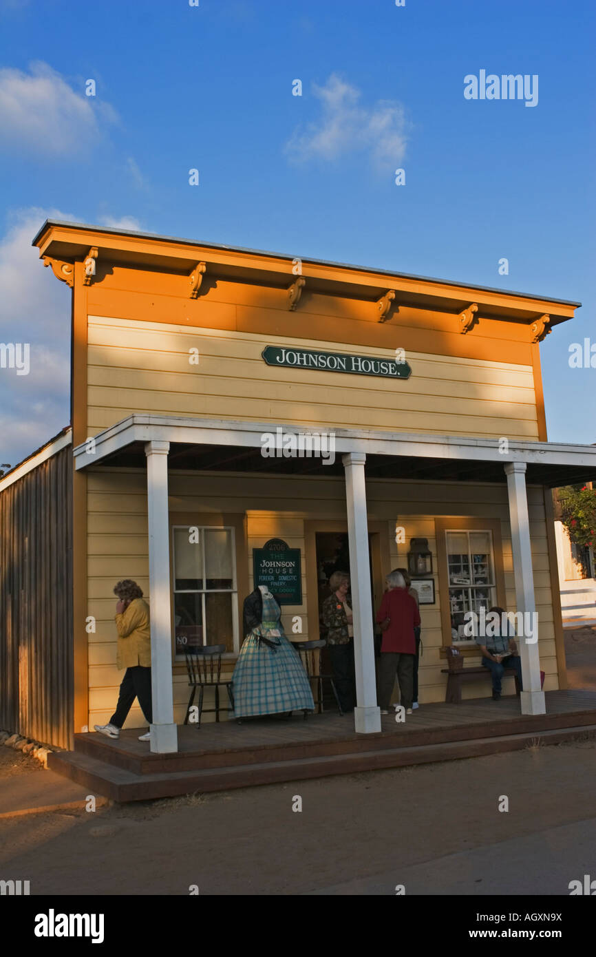 USA San Diego California Old historic town Facade of the Johnson House Stock Photo