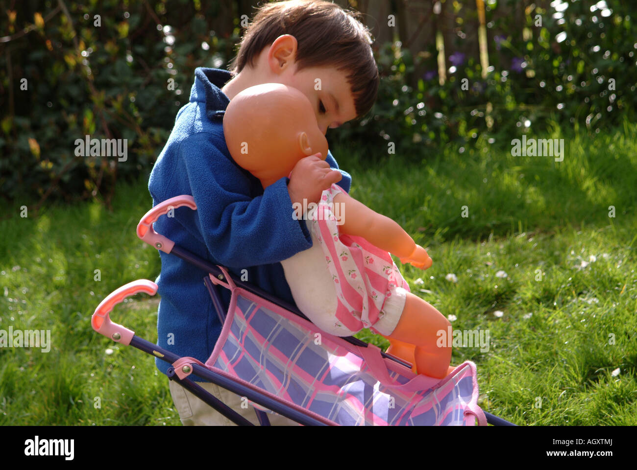 boy with doll