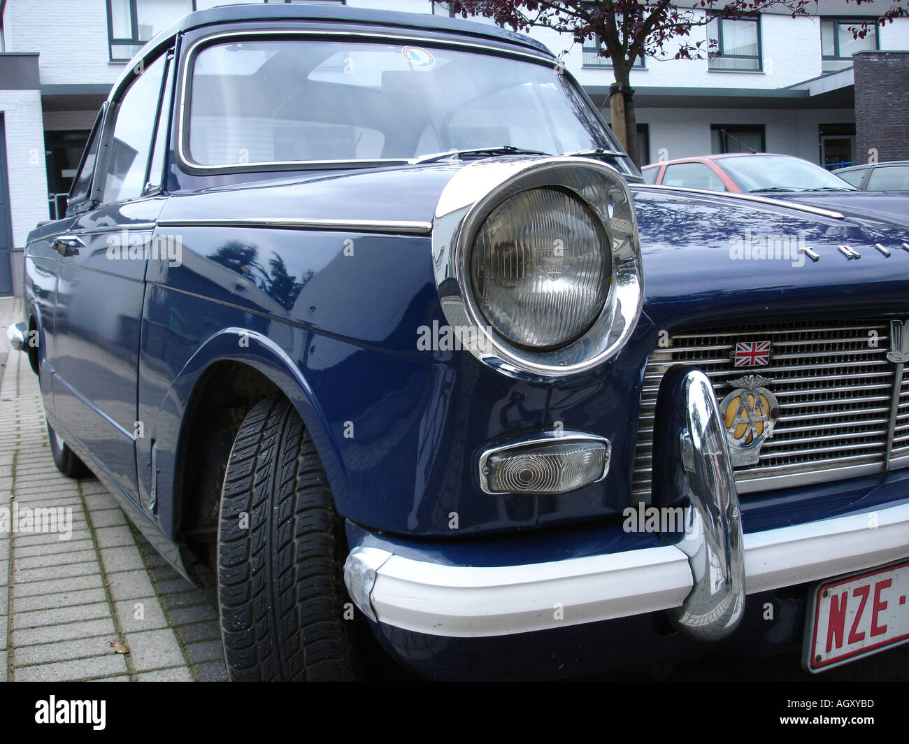 frontal view of triumph herald Stock Photo