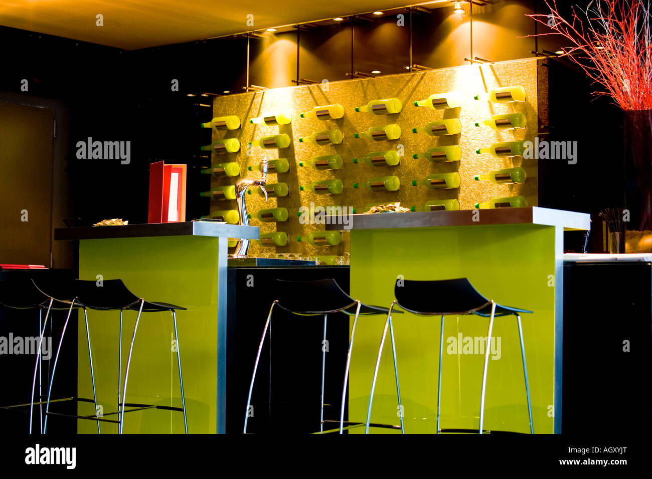 Hotel bar, Barcelona, Spain Stock Photo