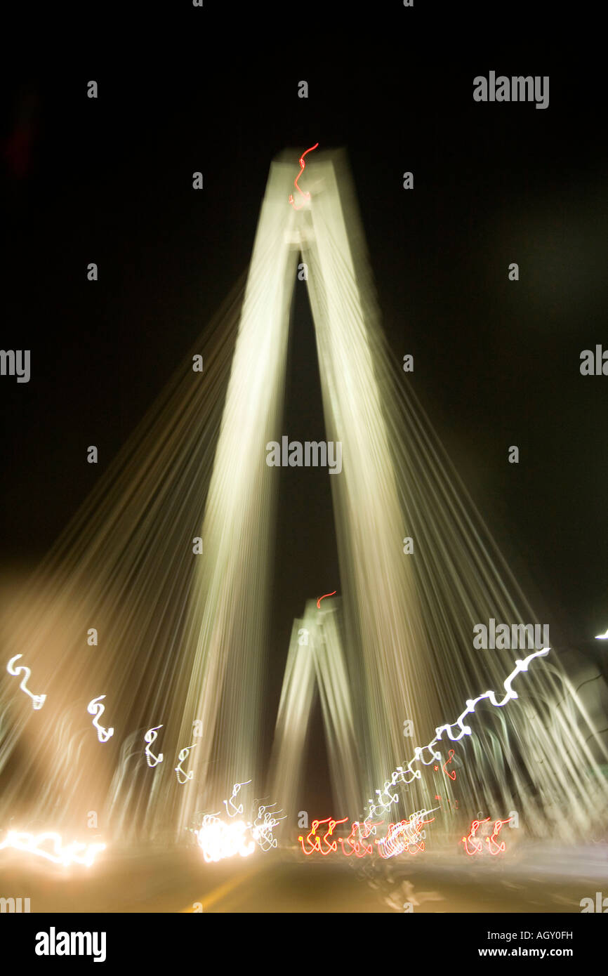 Arthur J. Ravenel, Jr. Bridge, Charleston, South Carolina Stock Photo