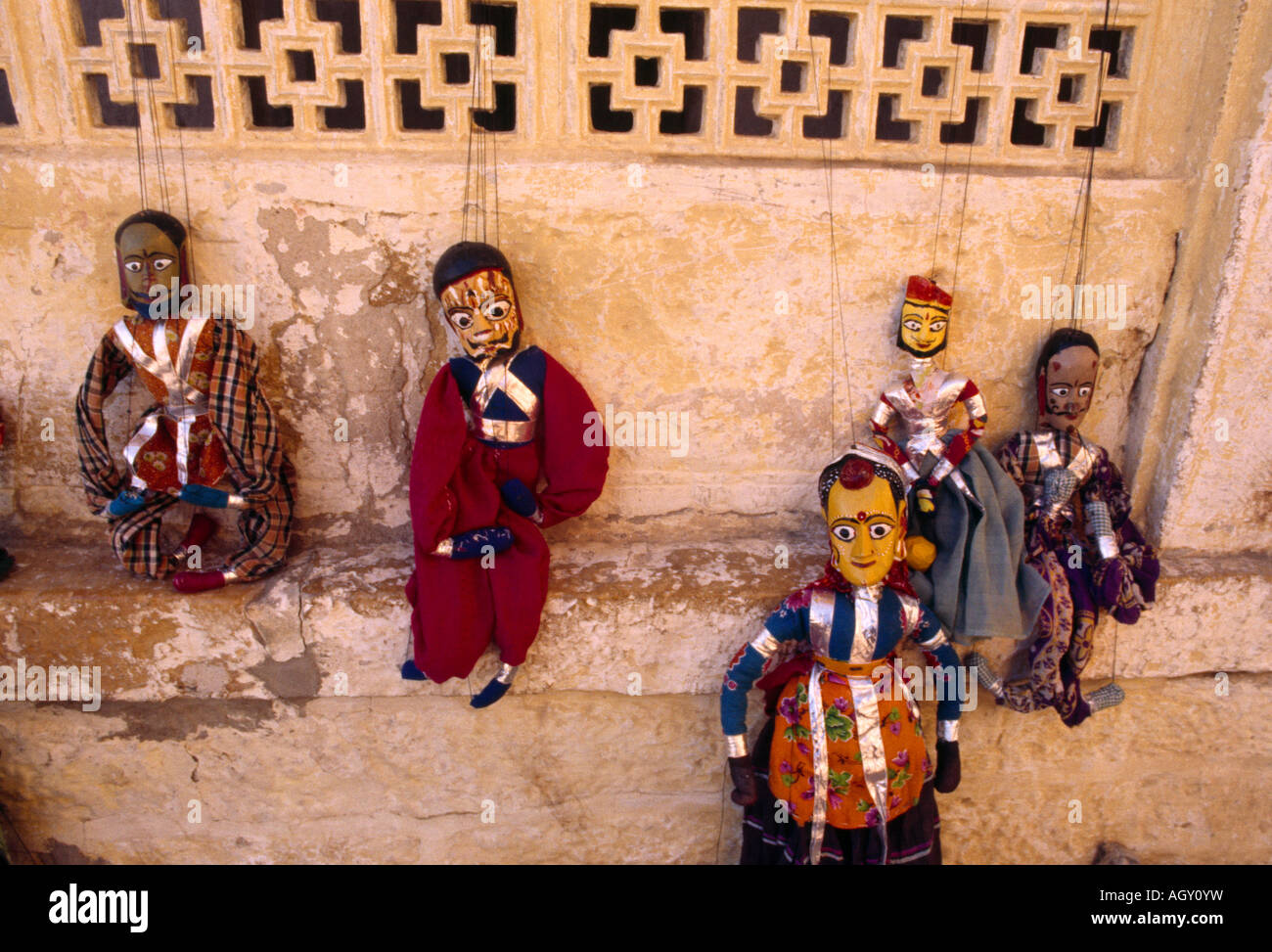 Jaisalmer India String Puppets Stock Photo Alamy
