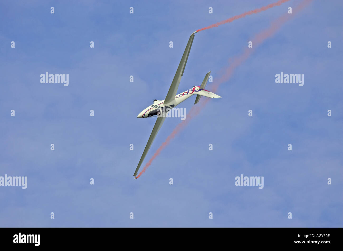 Guy Westgate performing an aerobatic display in his Fox Glider, UK