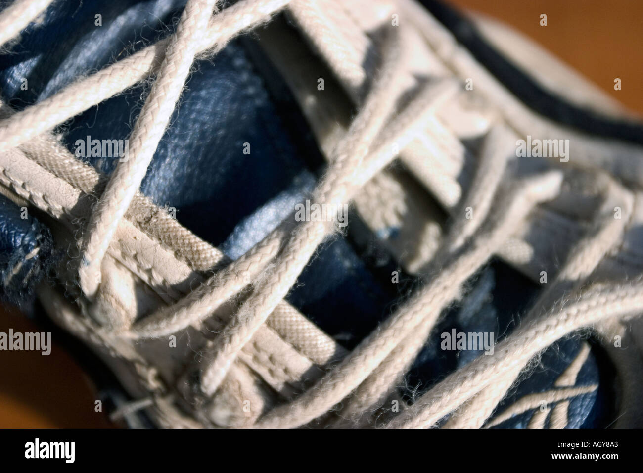 white tennis shoes with laces Stock Photo Alamy