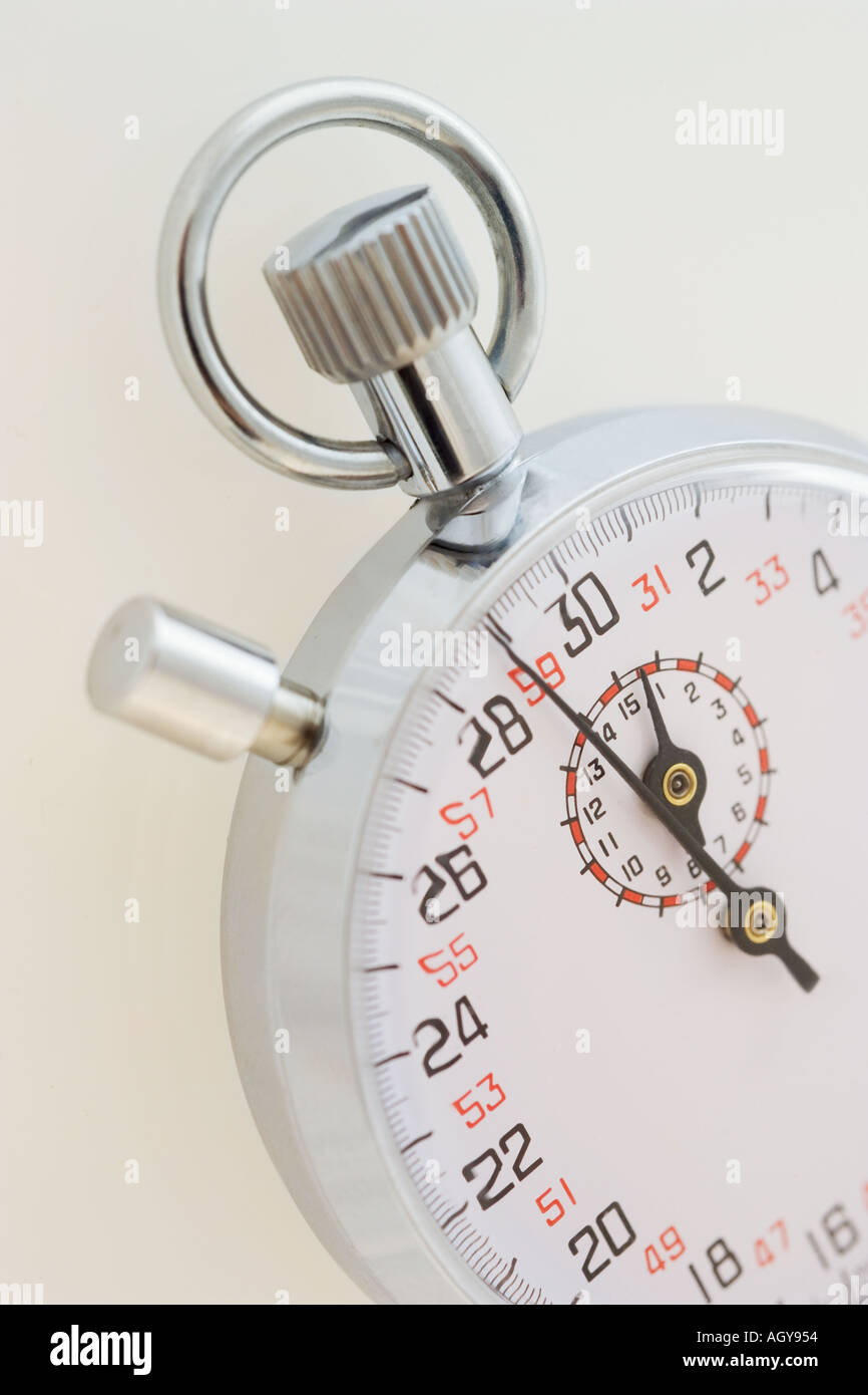 Closeup of a stopwatch Stock Photo Alamy