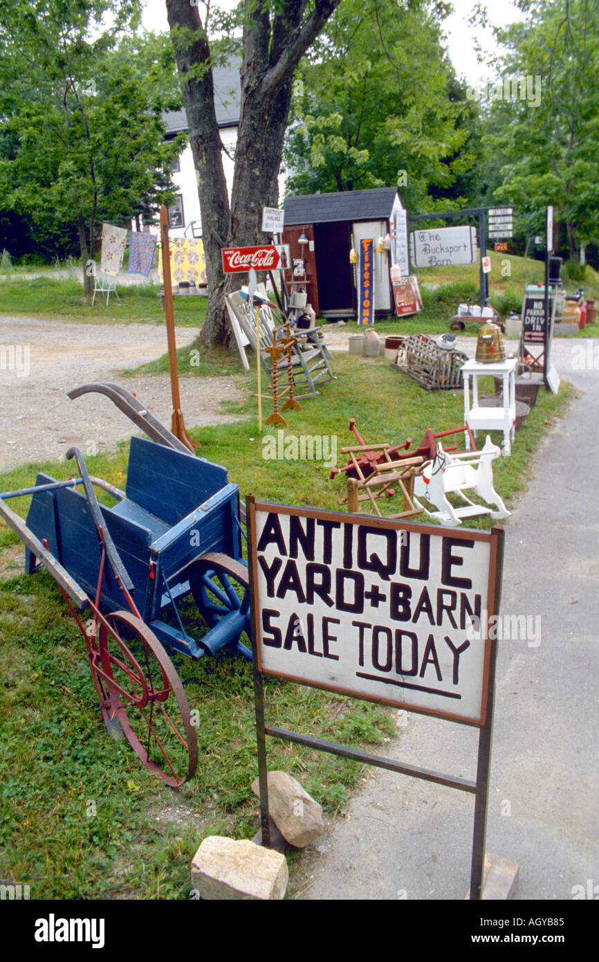 Antique shop in Bar Harbor Maine Stock Photo Alamy