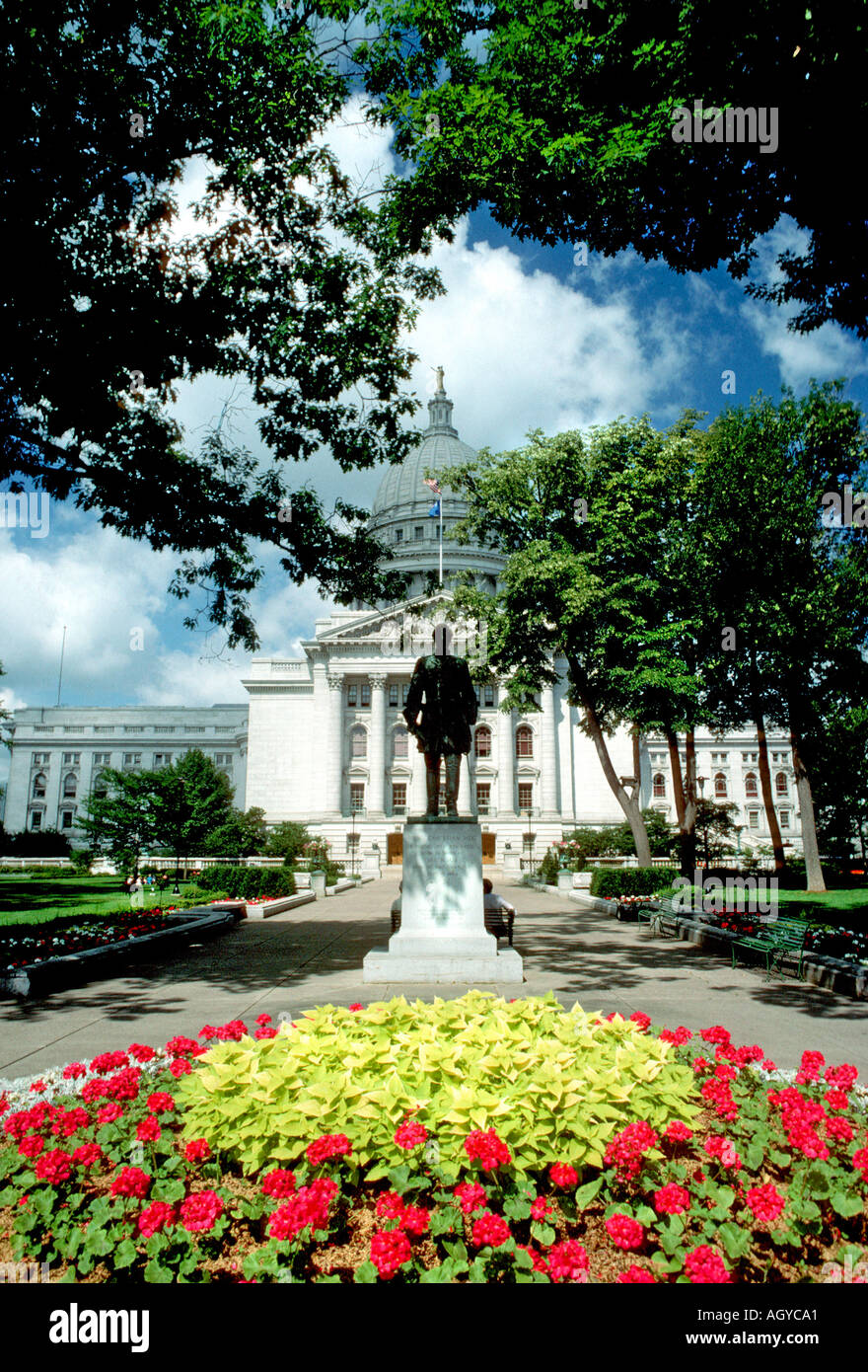 Madison Wisconsin State Capitol Building Stock Photo