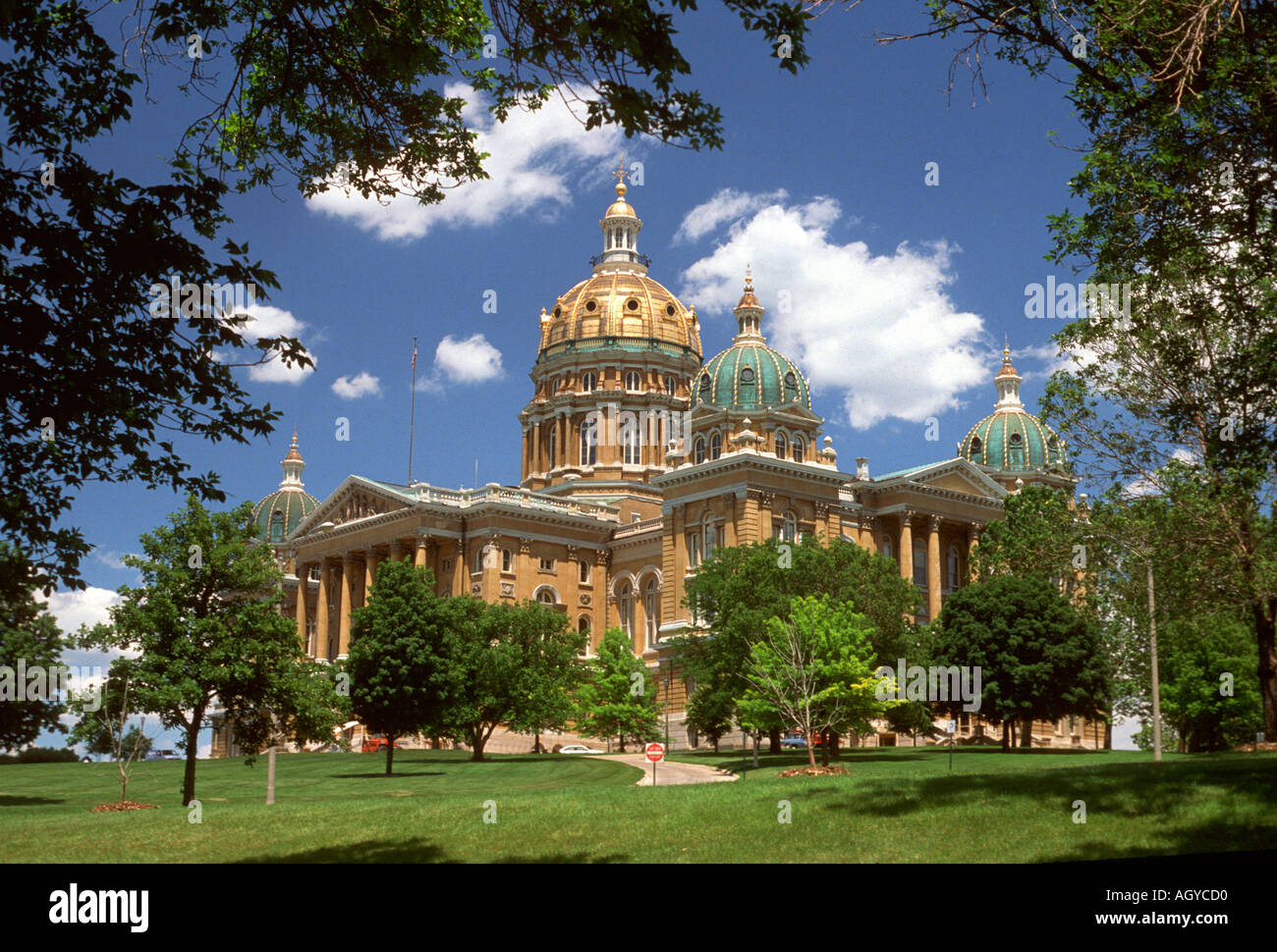 Des Moines Iowa State Capitol Building Stock Photo