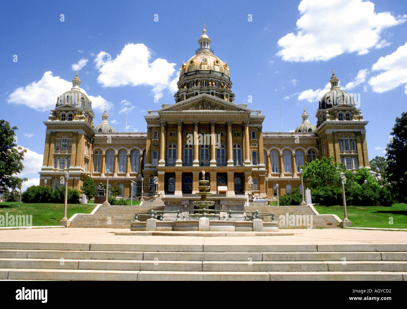 Des Moines Iowa State Capitol Building Stock Photo