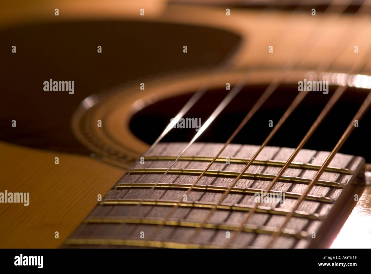 Closeup of guitar strings Stock Photo Alamy