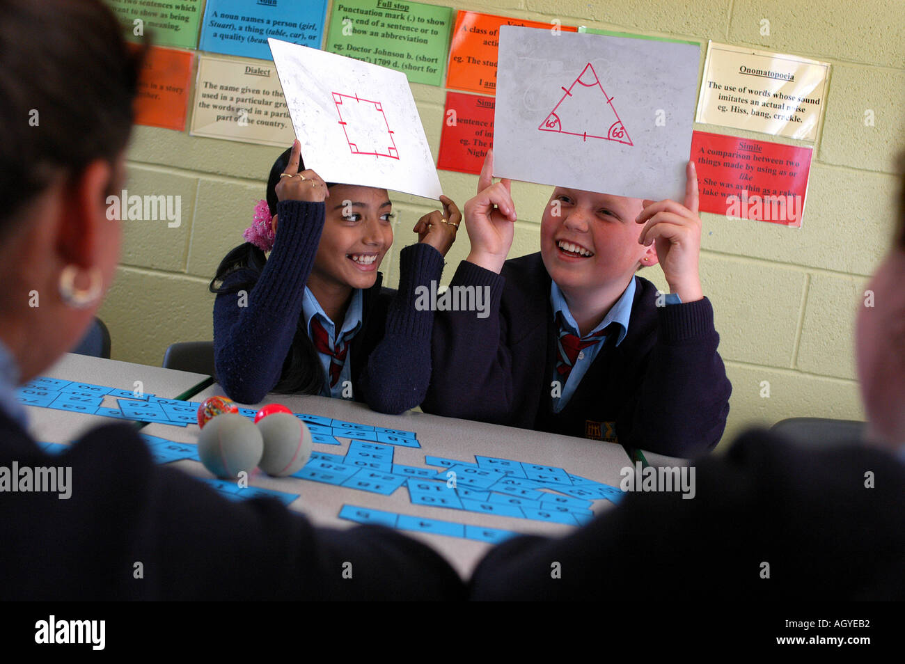 Maths acceleration class at Lliswerry High School Newport Gwent  Stock Photo