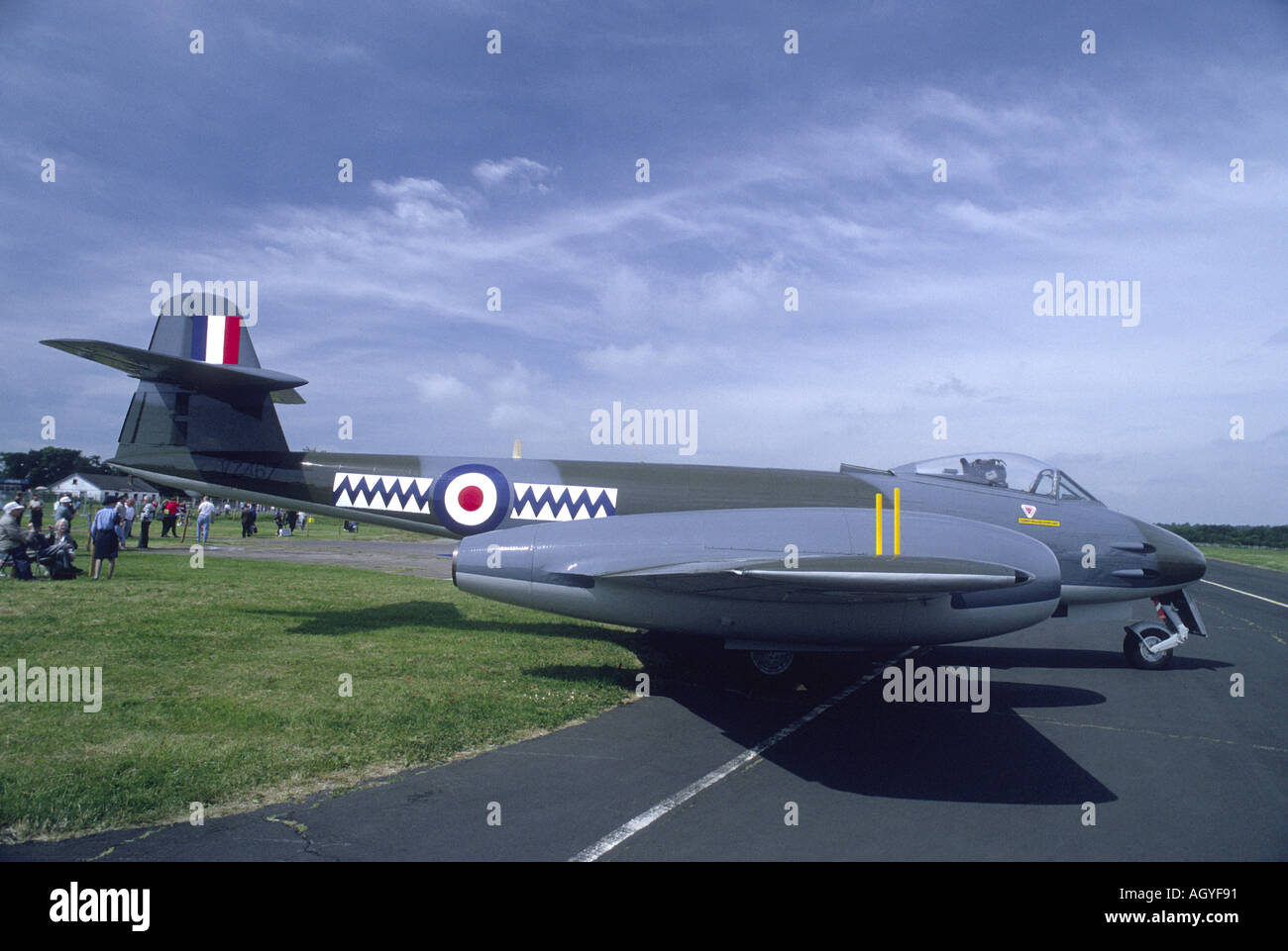 Gloster Meteor Vintage Early Twin Engined Jet Fighter Aircraft.  GAV 2018-60 Stock Photo