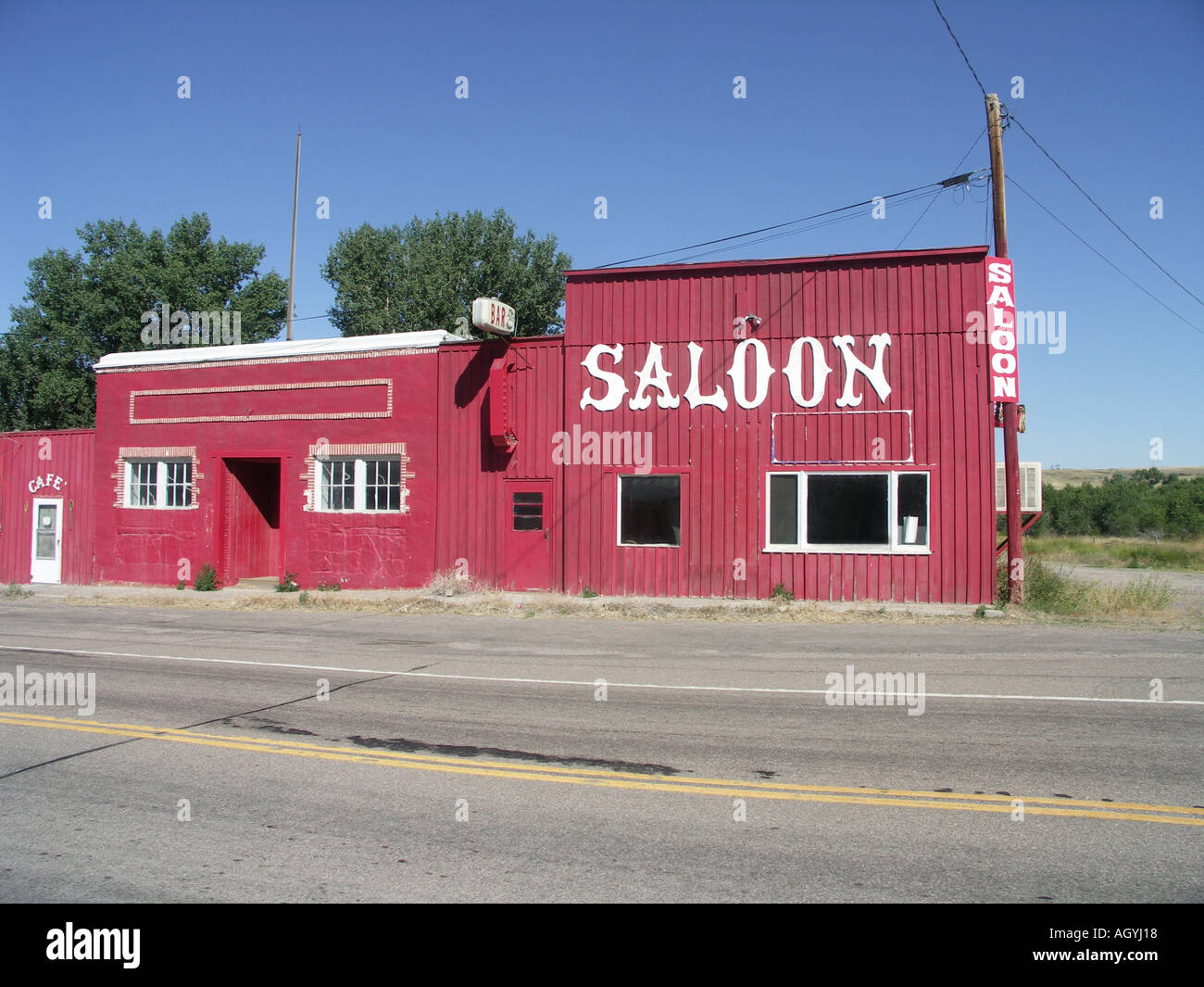 Saloon in Eastern Montana Stock Photo Alamy