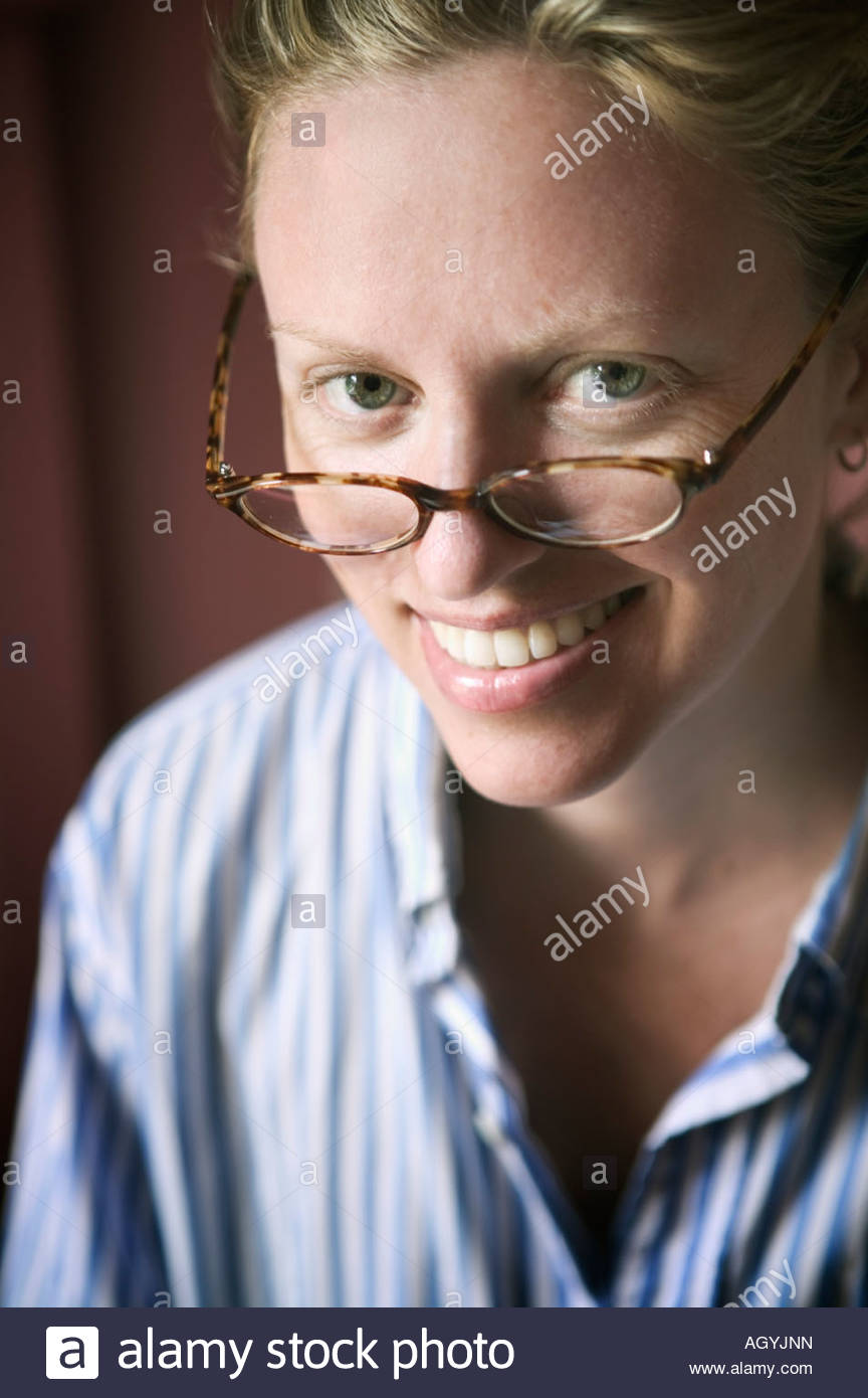 Woman White Streak Hair Stock Photos Woman White Streak Hair