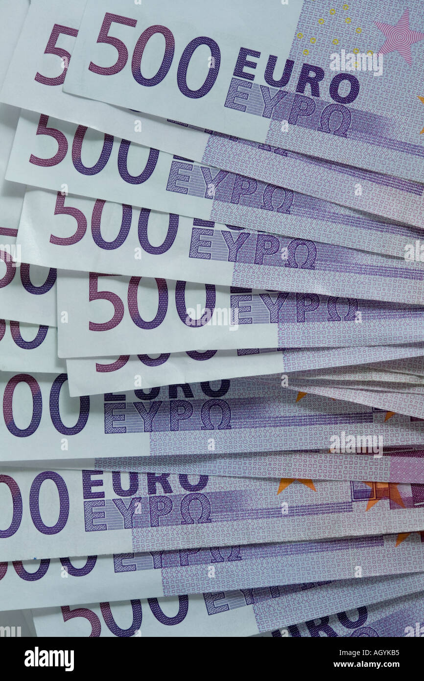 500 euro notes Stock Photo