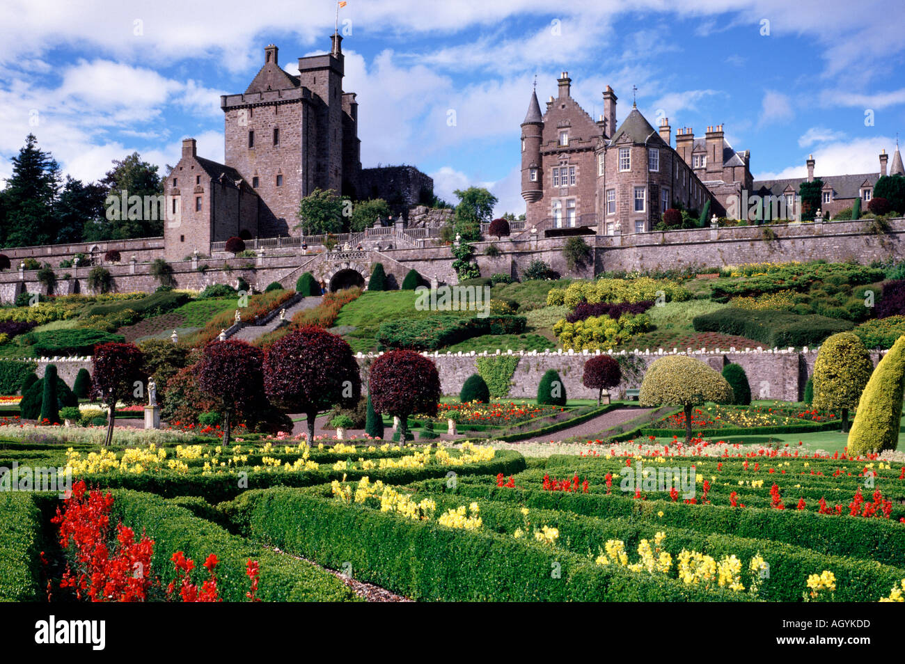 Drummond Castle and Gardens, Crieff, Perthshire, Scotland, UK Stock Photo