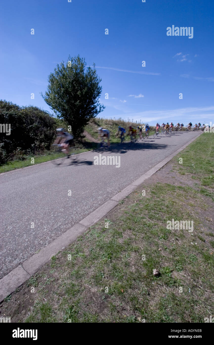 View of Eastway cycle track one mile circuit in Stratford Site for Olympic  2012 Stock Photo