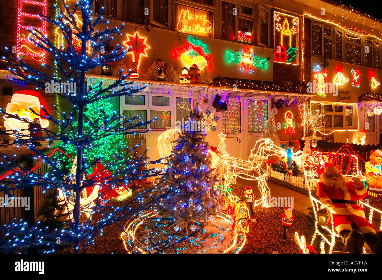 Tacky Christmas Decorations House Stock Photos Tacky Christmas