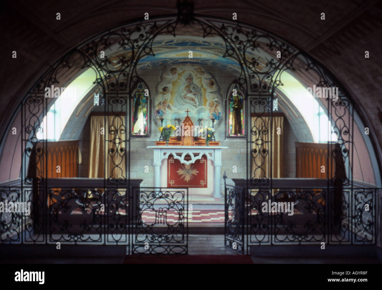 Interior of Italian chapel Orkney Islands Scotland Stock Photo