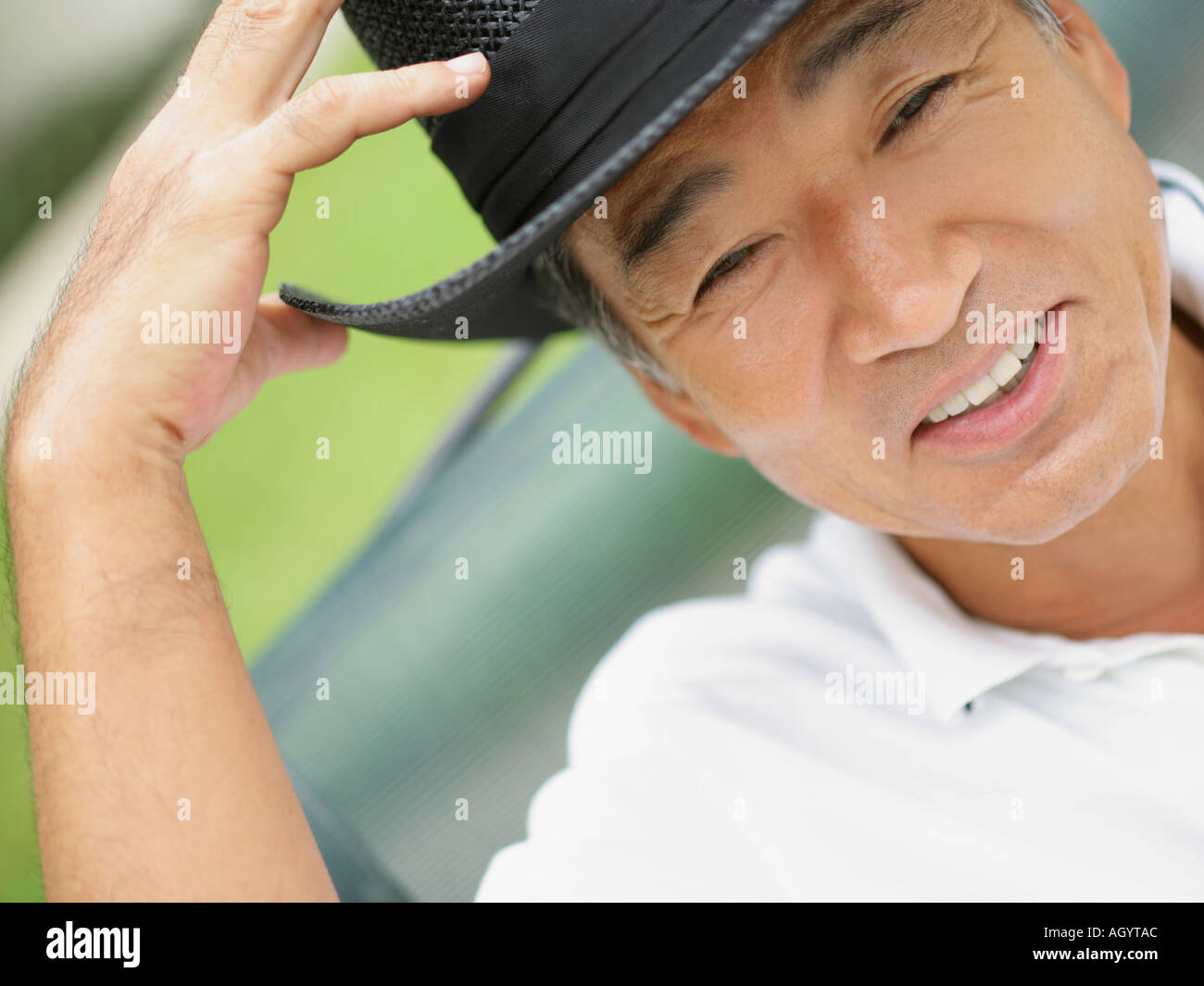 PORTRAIT MAN COWBOY HAT FARM 1960 1960s RETRO Stock Photo - Alamy