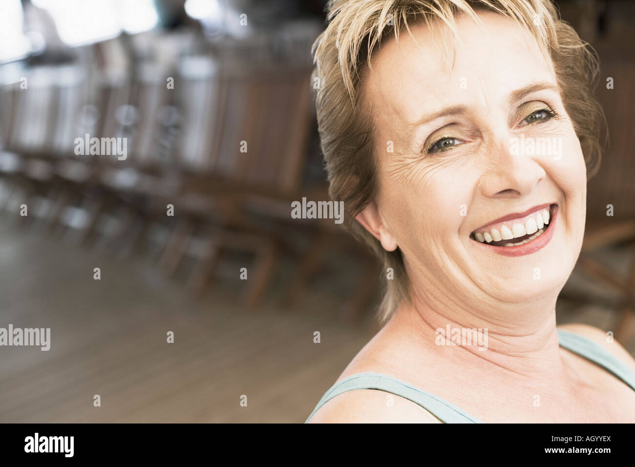 Portrait of a mature woman smiling Stock Photo - Alamy