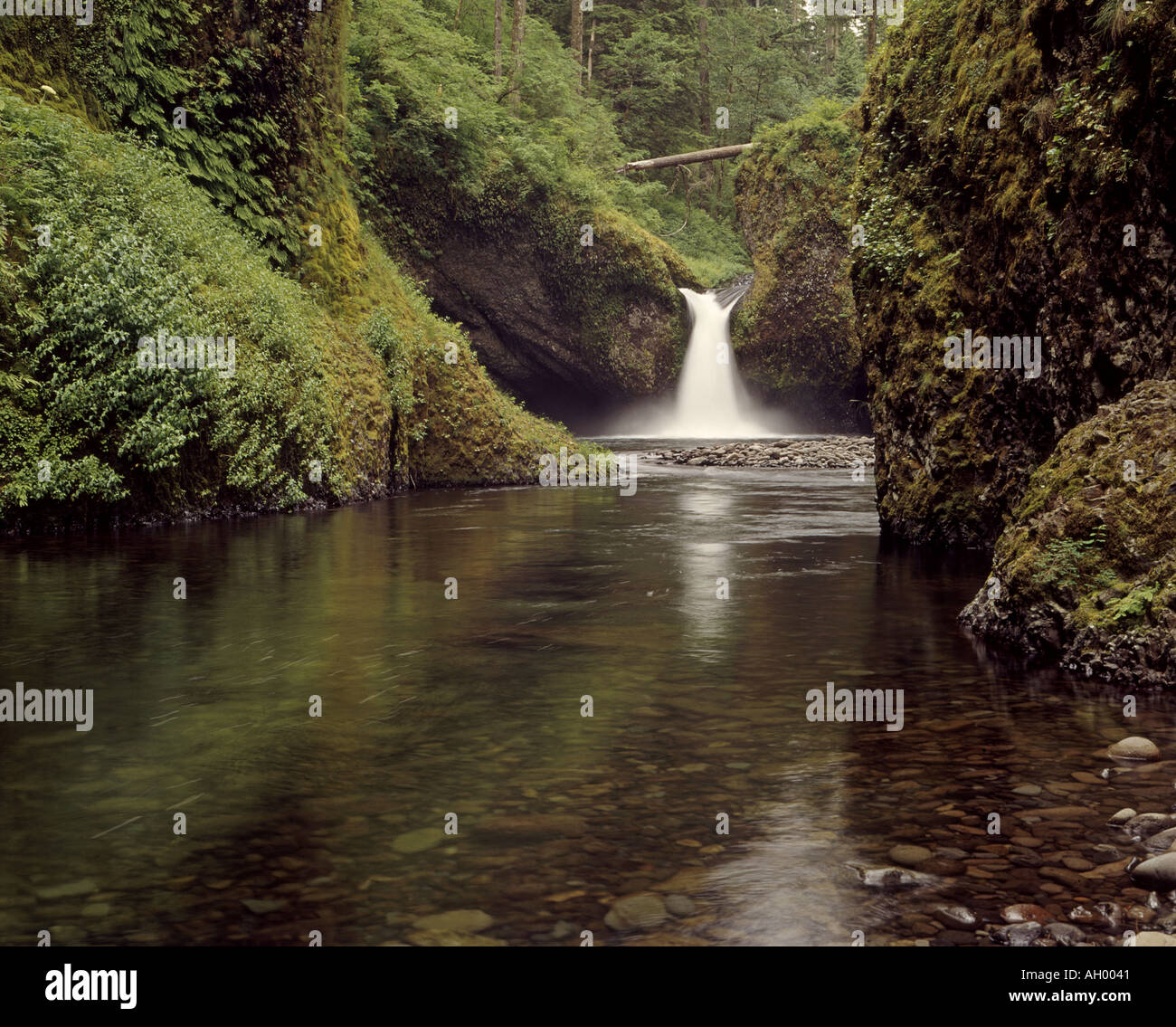 Punch Bowl Falls along Columbia River in Oregon USA Stock Photo