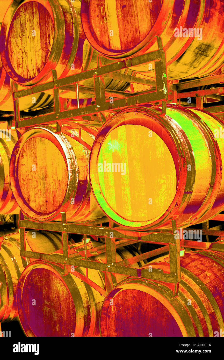 Wine barrels concept image Stock Photo Alamy