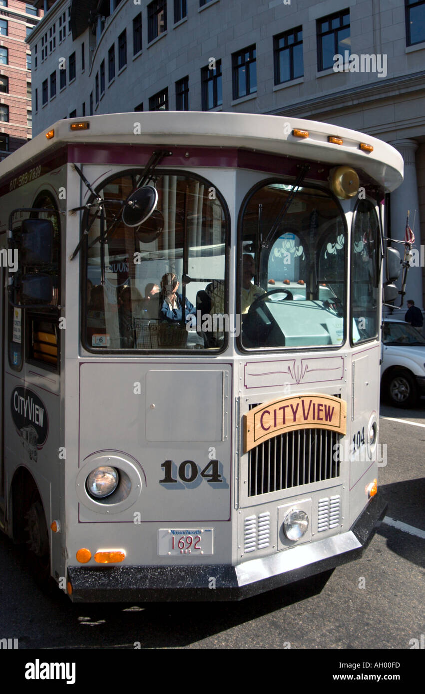 Trolley Bus, Boston, Massachusetts, USA Stock Photo Alamy