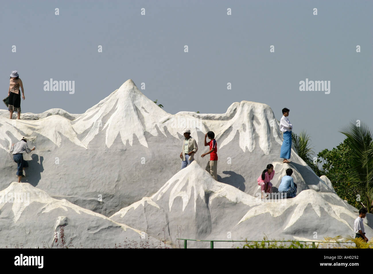 local people climbing mock snow mountain at National Races tribal ...