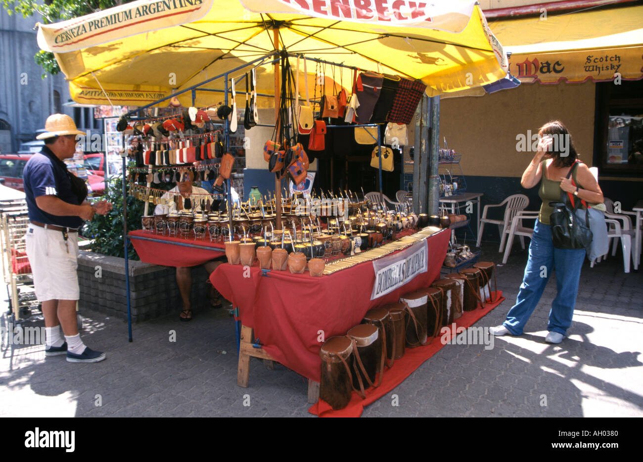 Souvenir market stall in Buenos Aires Argentina Stock Photo Alamy
