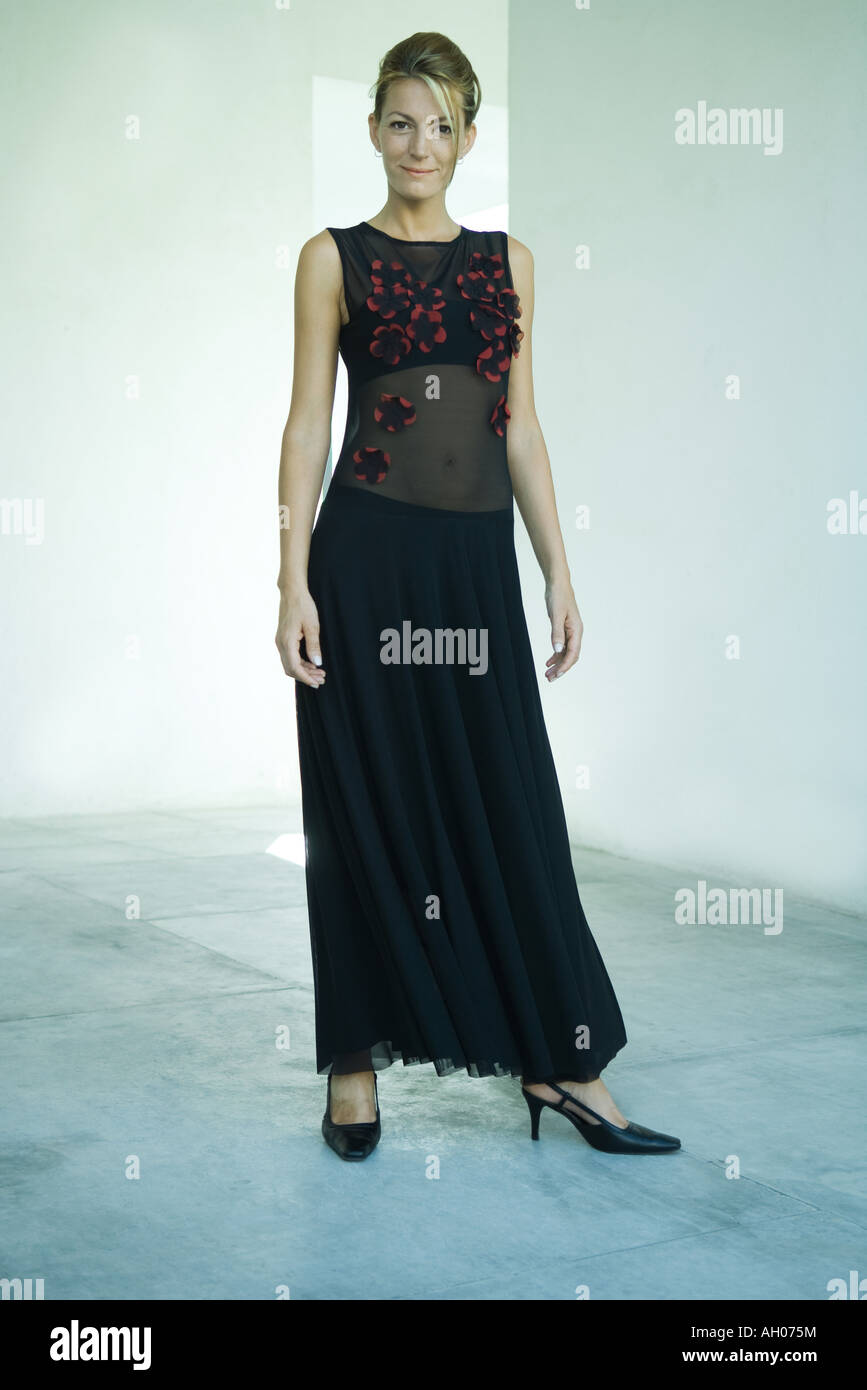 Blonde woman wearing floral hi-res stock photography and images - Alamy