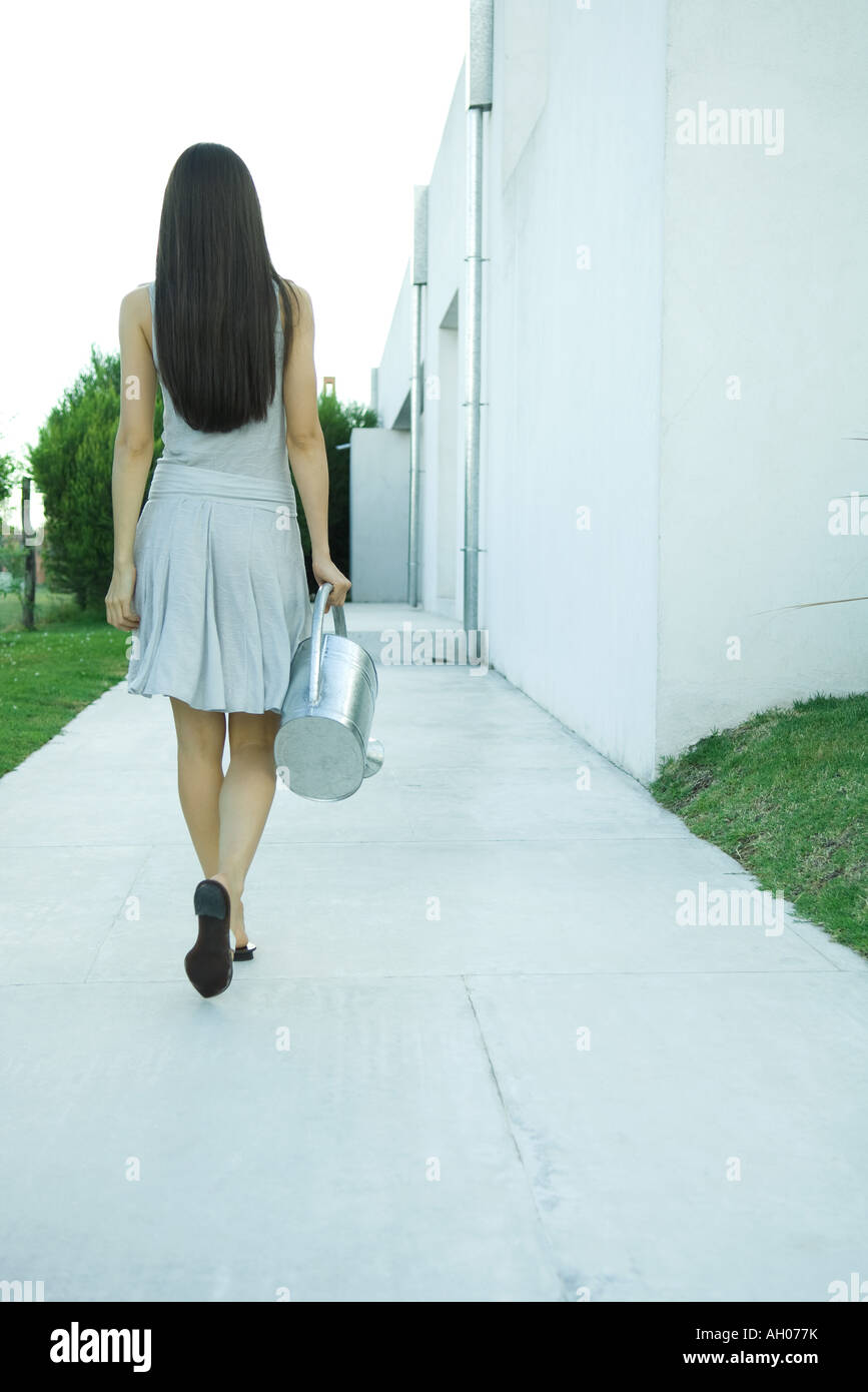 Woman dress rear view long outside hi-res stock photography and images ...