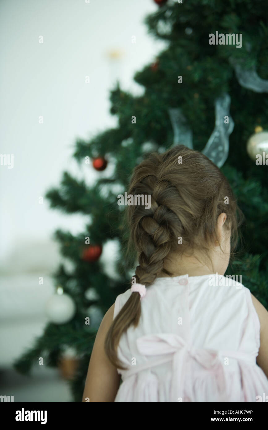 Rear view kid girl braids hi-res stock photography and images - Alamy