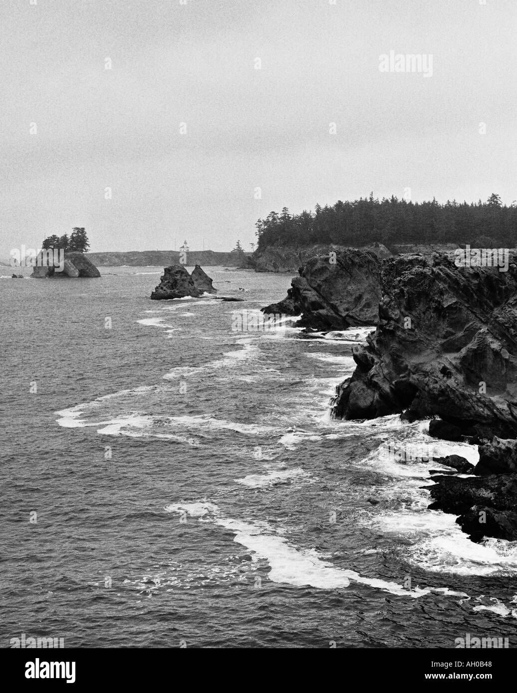 Cape Arago lighthouse Oregon Coast Stock Photo - Alamy