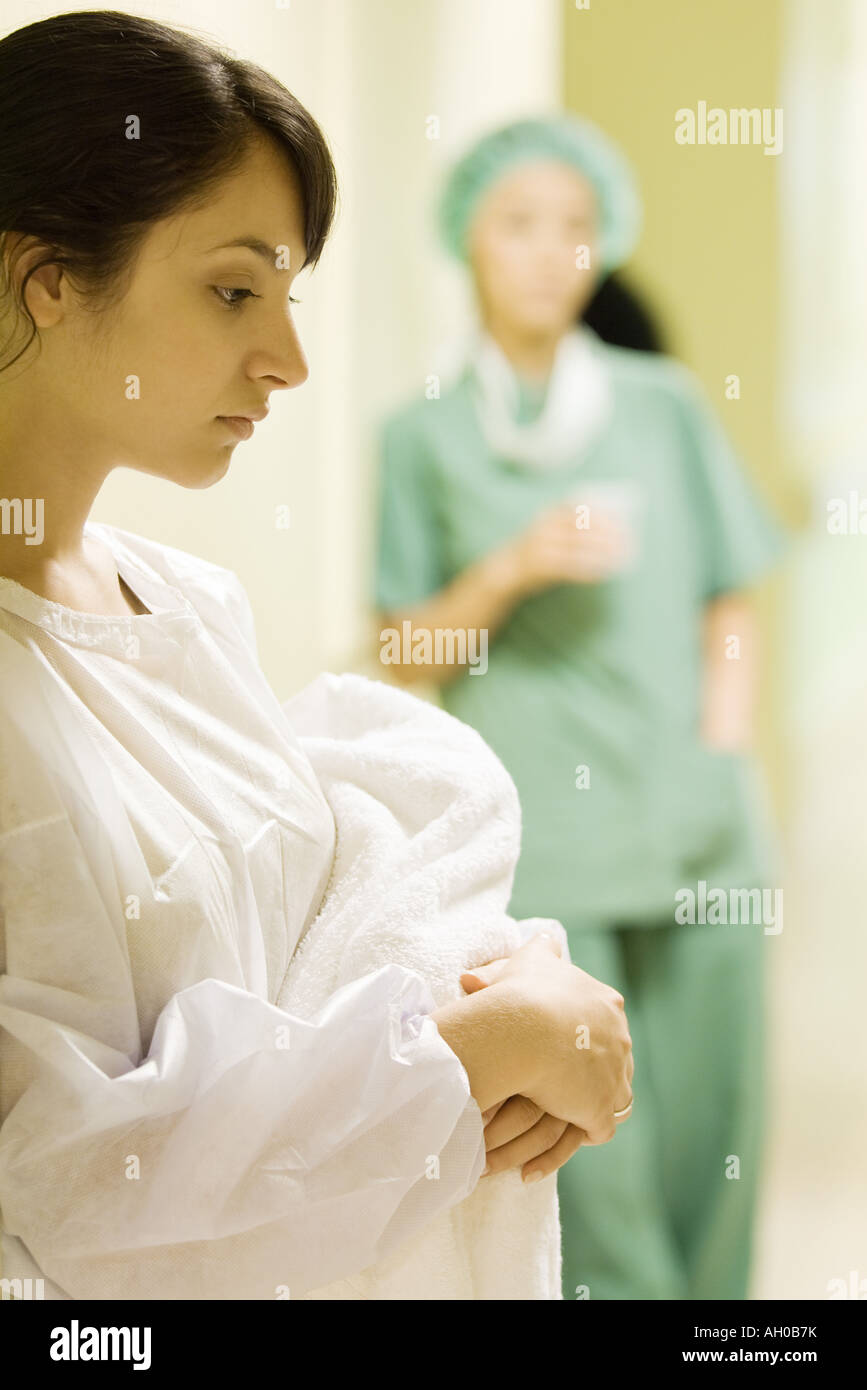 Woman hospital gown back view hi-res stock photography and images - Alamy