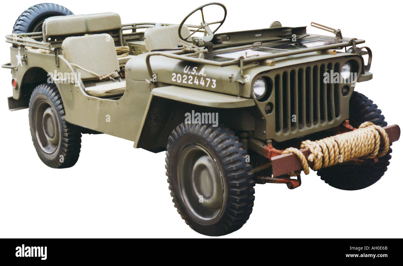 1944 US Army Jeep, WWII GPW Stock Photo